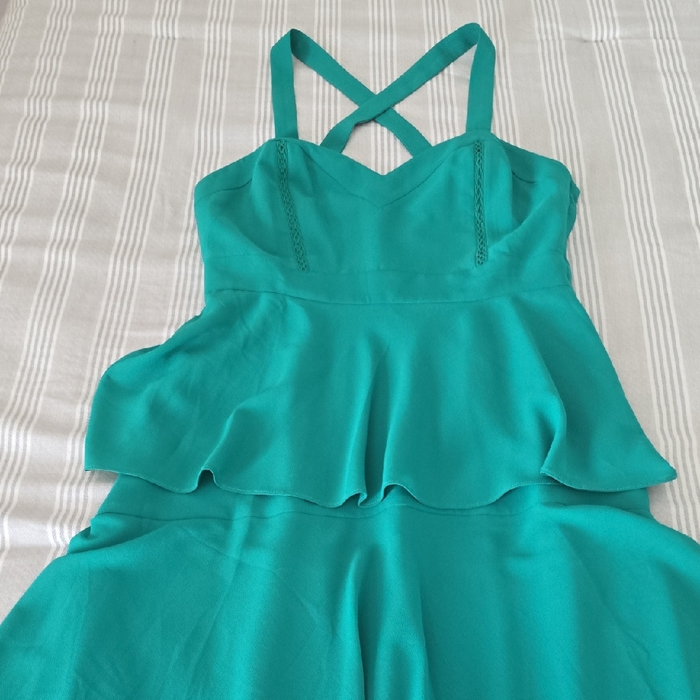 Badgley Mischka Emerald Green Fomal Dress, Sz 2 NWT